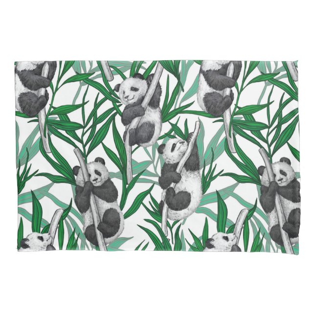 Panda-Hubs Kissenbezug (Vorderseite-Links)