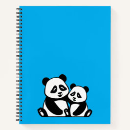 Panda Hugging-Notebook Notizbuch