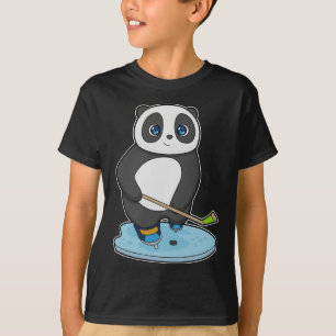 Panda Ice Hockey Eishockeystick T-Shirt