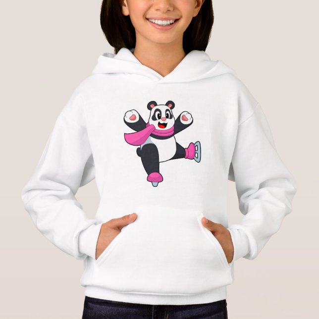Panda Ice Skaten Ice Skate Hoodie (Vorderseite)