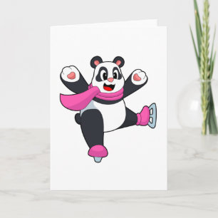 Panda Ice Skaten Ice Skate Karte