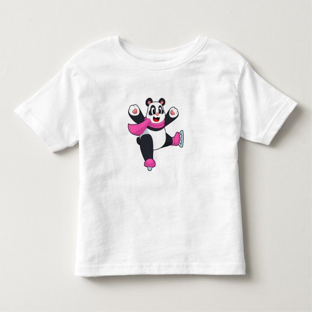 Panda Ice Skaten Ice Skate Kleinkind T-shirt (Vorderseite)