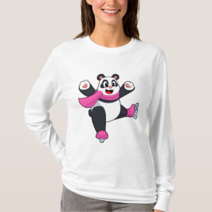 Panda Ice Skaten Ice Skate T-Shirt