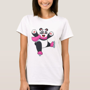Panda Ice Skaten Ice Skate T-Shirt
