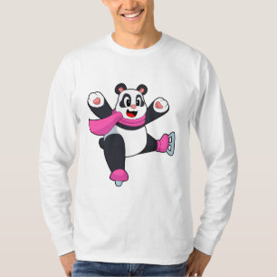 Panda Ice Skaten Ice Skate T-Shirt