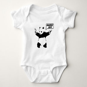 Panda-Illustration Design Baby Jersey Bodysuit Strampler