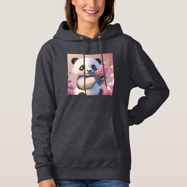 Panda Illustration Design Hoodie (Vorderseite)