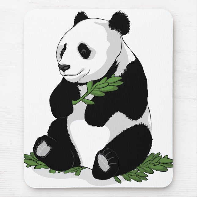 Panda-Illustration Mousepad (Vorne)