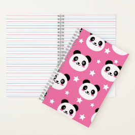 Panda-Illustration Notizbuch