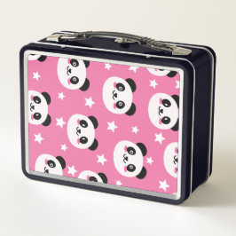 Panda-Illustrationskunstwerk Metall Brotdose