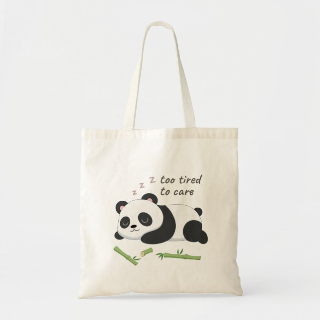 Panda im Ruhezustand - Niedliche Bärenkunst Tragetasche (Vorne)