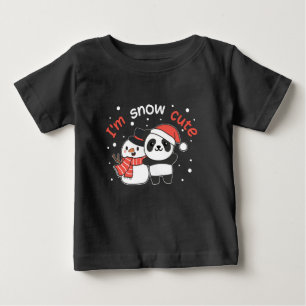 Panda I'm Snow Niedlich Snowman Snow Pun Baby T-shirt