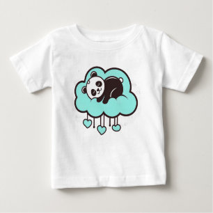 Panda im Stil eines niedlichen Cartoon Baby T-shirt