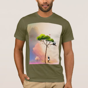 Panda im Wald: Bella+Leinwand Jersey T - Shirt D