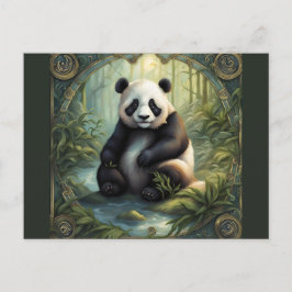 Panda im Wald Postkarte