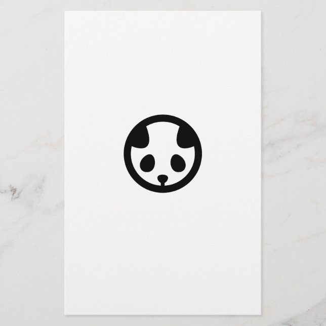Panda in circle briefpapier (Vorderseite)