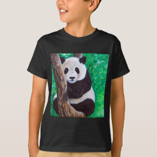 Panda in einem Baum Gemälde T-Shirt