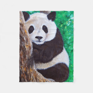 Panda in einer Baum-Malerei Fleecedecke
