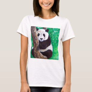Panda in einer Baummalerei T-Shirt
