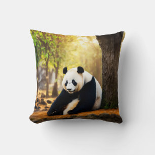 Panda in Gedanken – Friedliche Baum-Seitige Reflex Kissen