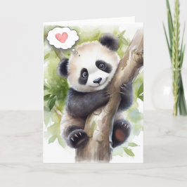 Panda in Tree Denken Sie an Sie Karte