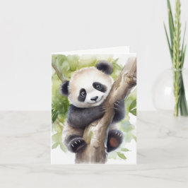 Panda in Tree Vielen Dank Karte