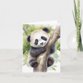 Panda in Tree Vielen Dank Karte