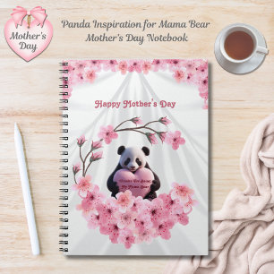 Panda Inspiration Mama Bär Muttertags-Notizbuch Notizblock