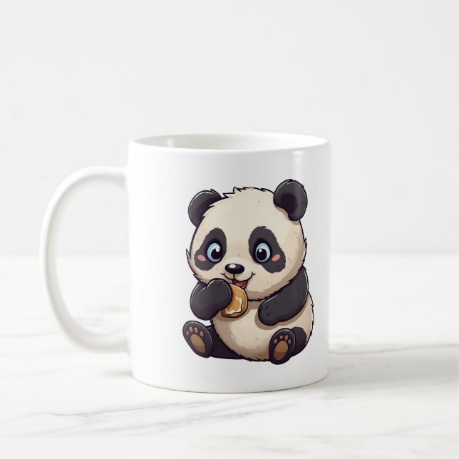 Panda isst einen Keks Kaffeetasse (Links)