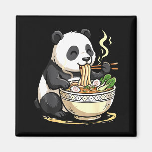 Panda isst lustige Ramen-Nudeln Magnet