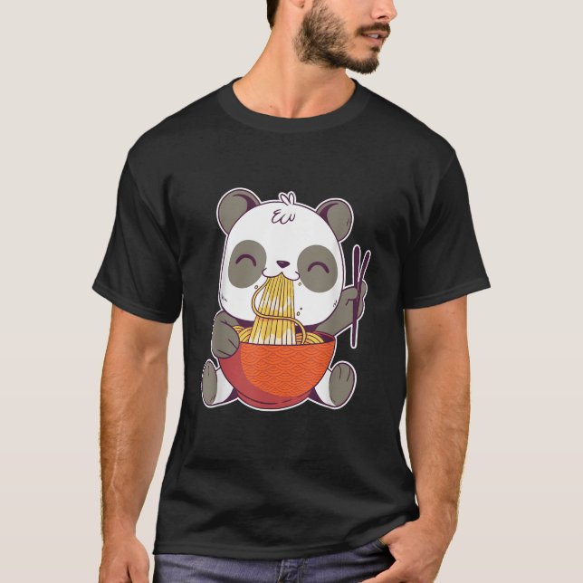 Panda isst Ra Anime T-Shirt (Vorderseite)