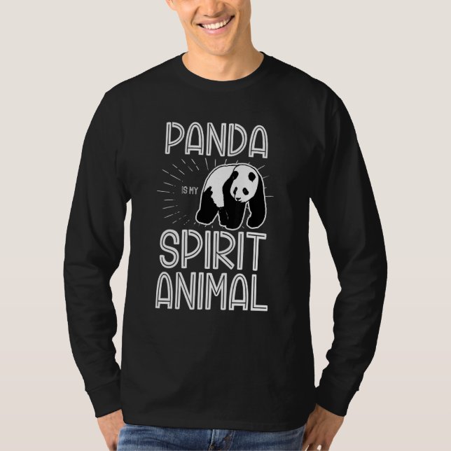 Panda ist mein Geist Tier Wildtiere Wildtiere Wild T-Shirt (Vorderseite)