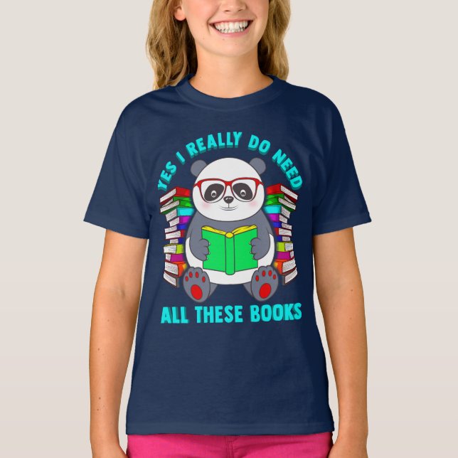 Panda ja benötige ich wirklich alle diese Bücher T-Shirt (Vorderseite)