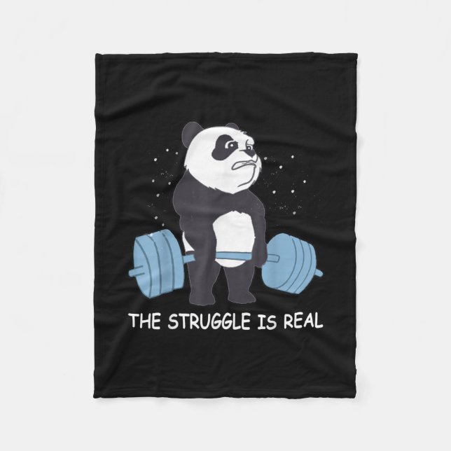 Panda Kampf ist ein echter Bärenfahrer-Schläger. Fleecedecke (Vorderseite)