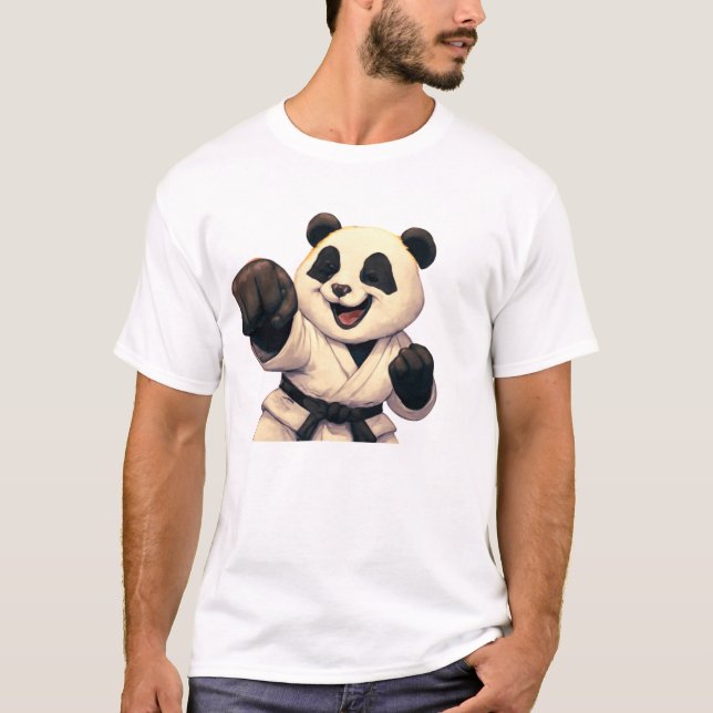Panda Karate Master - Niedliche Kampfkunst T-Shirt (Vorderseite)