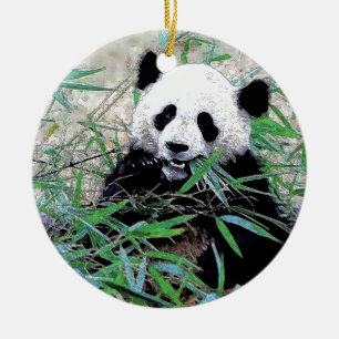 Panda Keramik Ornament