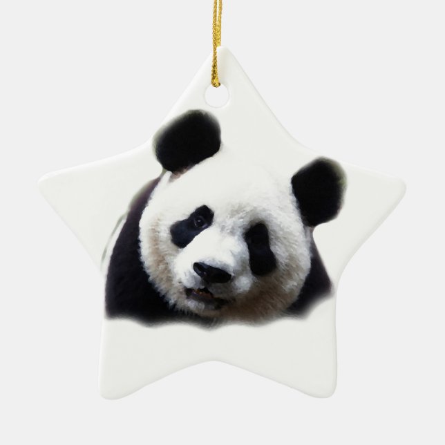 Panda Keramik Ornament (Vorne)