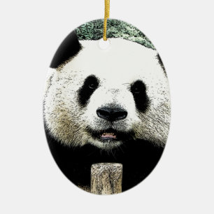 Panda Keramik Ornament