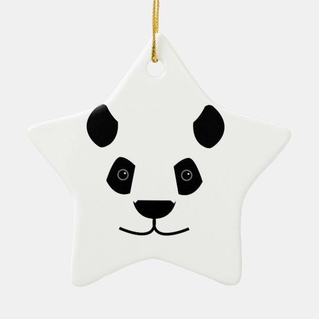 Panda Keramik Ornament (Vorne)
