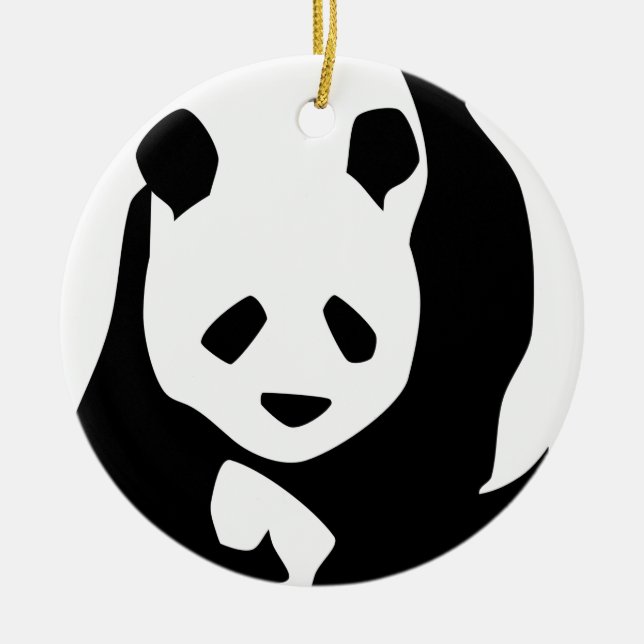Panda Keramik Ornament (Vorne)