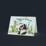 Panda Kid Happy Birthday Karte<br><div class="desc">Der niedlichste Panda-Bär,  der einen zum Geburtstag mit Ballons hält</div>