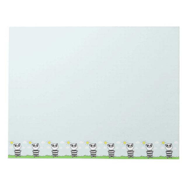 Panda Kid Notizblock (Vorderseite)