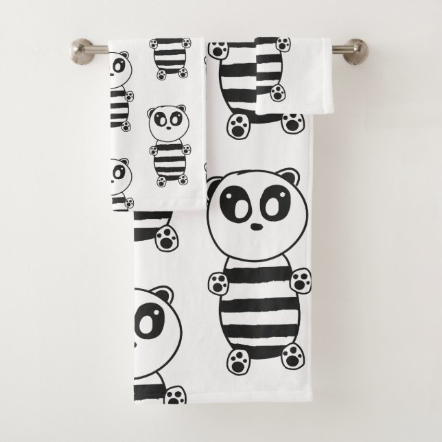 Panda Kids Badhandtuch Set (Insitu)