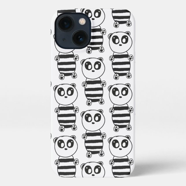 Panda Kids iPhone Hülle (Rückseite)