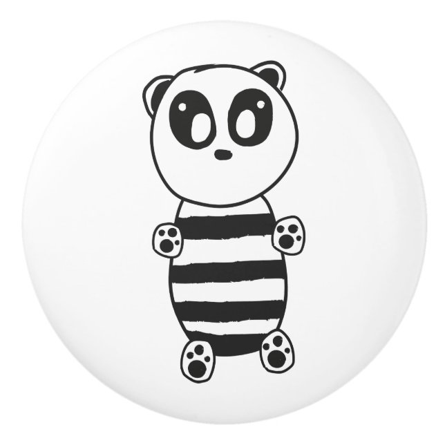 Panda Kids Keramikknauf (Vorderseite)