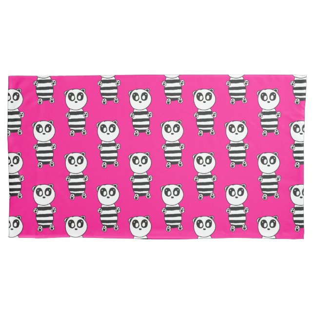Panda Kids Kissenbezug (Vorderseite)