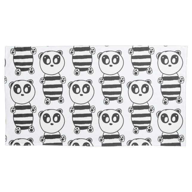 Panda Kids Kissenbezug (Vorderseite)