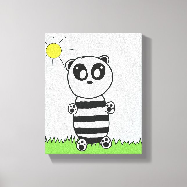 Panda Kids Leinwanddruck (Vorderseite)