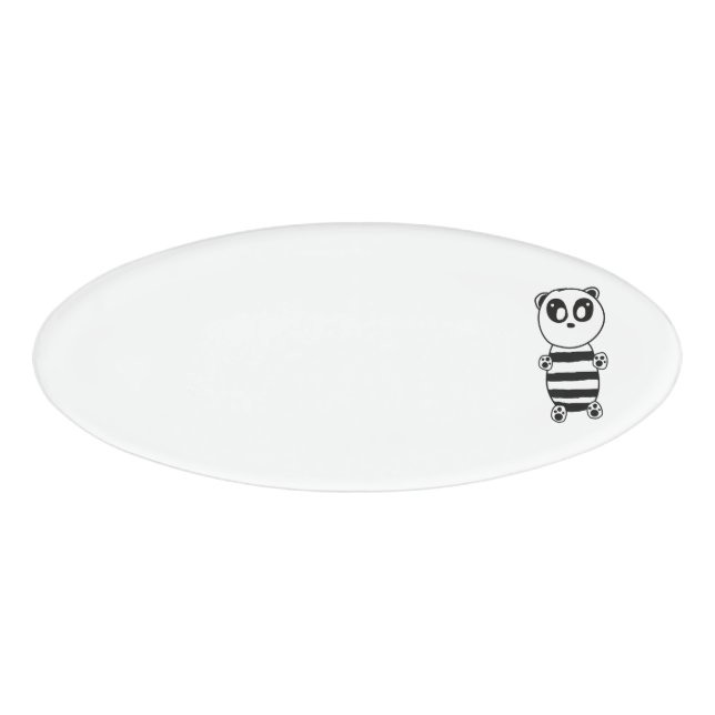 Panda Kids Namenschild (Vorderseite)