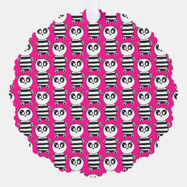 Panda Kids Ornament Karte (Vorderseite)